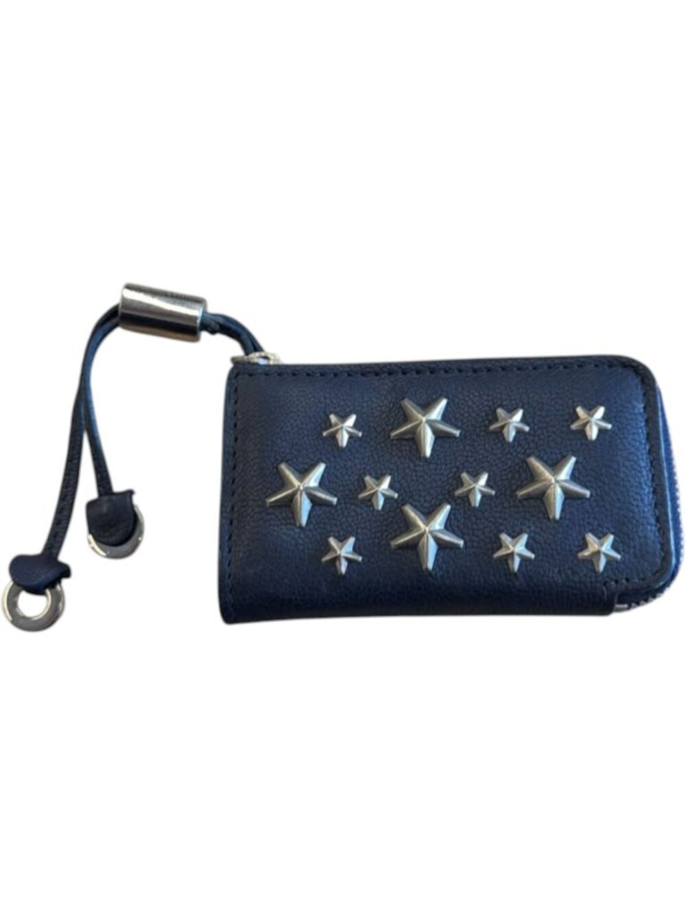 754168CR C1 Jimmy Choo Wallet Navy Blue Leather